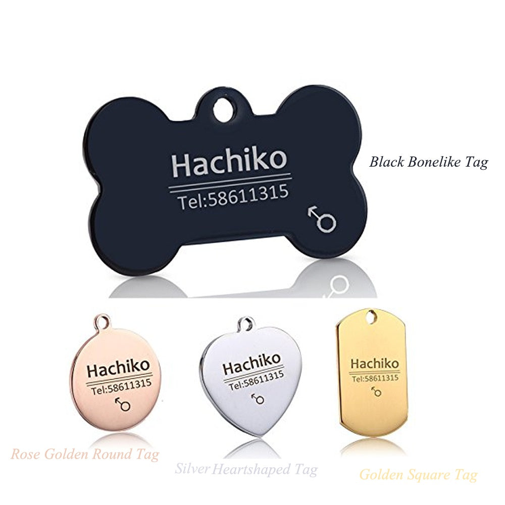 Print on Demand Pet Titanium Steel Tag Engrave