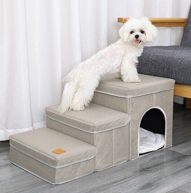 Cat Kennel Cage Multifunctional Dog Stairs Upper Bed Sofa
