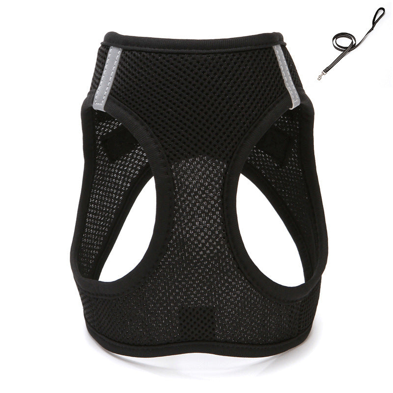 Cat Pulling Rope Vest-style Slip Dogs And Cats Rope Pet Outing Mesh Cat Leash