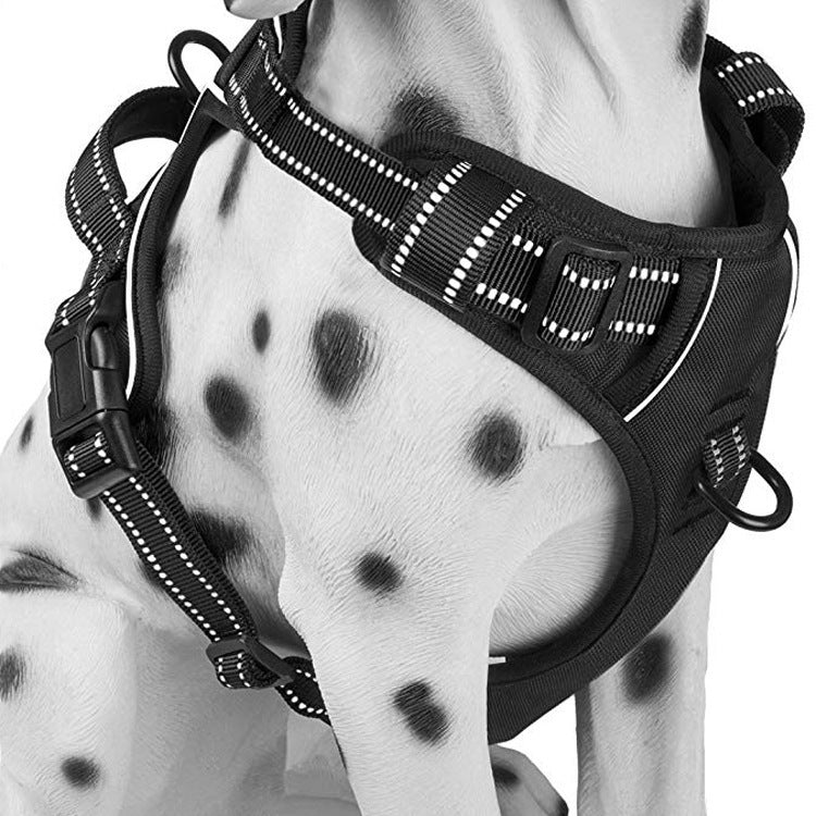 Medium And Large Dog Pet Chest Harness Breathable Reflective Vest-style Vest