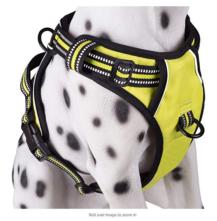 Medium And Large Dog Pet Chest Harness Breathable Reflective Vest-style Vest