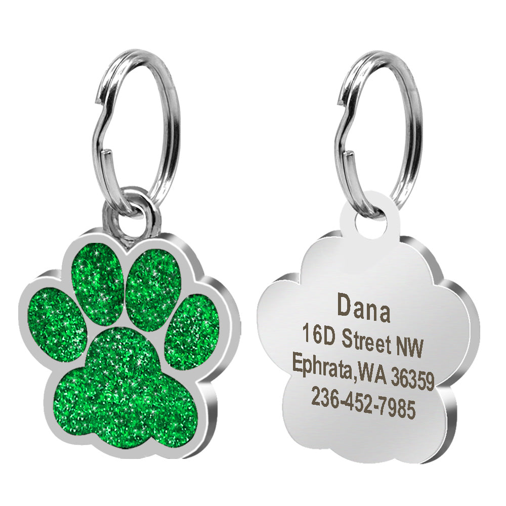 Footprint dog tag
