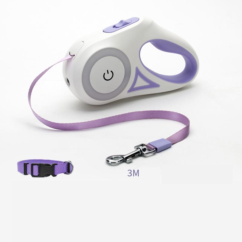 Dog Retractable Leash and Dog Collar Spotlight Automatic