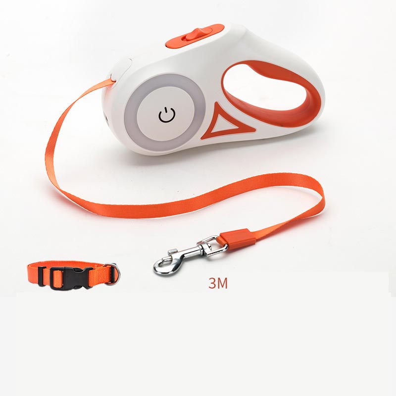 Dog Retractable Leash and Dog Collar Spotlight Automatic