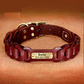 Dog Braided Leather Collar