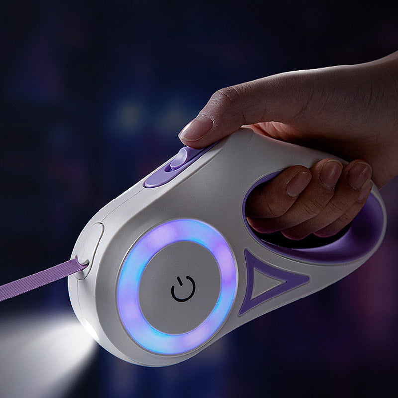 Dog Retractable Leash and Dog Collar Spotlight Automatic