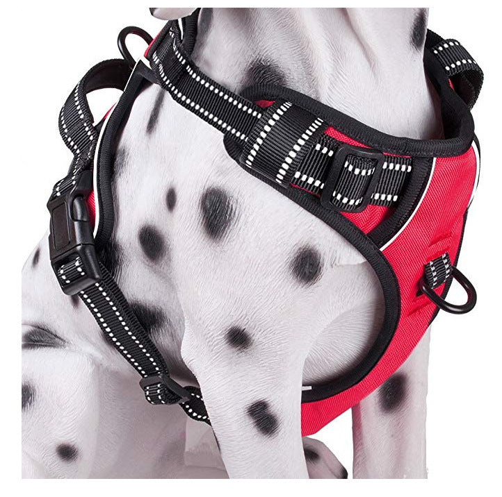 Medium And Large Dog Pet Chest Harness Breathable Reflective Vest-style Vest