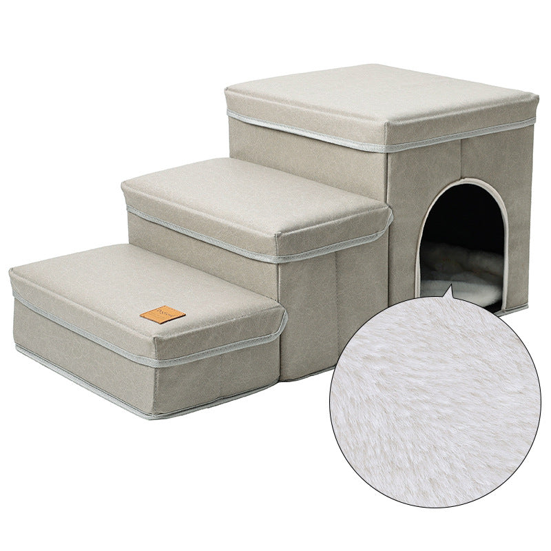 Cat Kennel Cage Multifunctional Dog Stairs Upper Bed Sofa