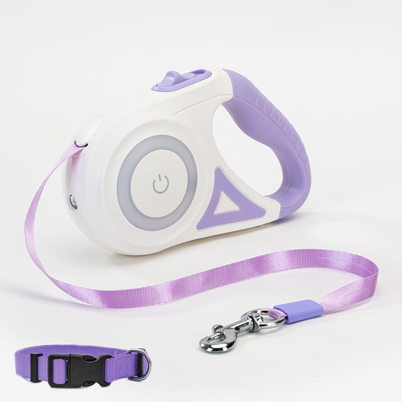 Dog Retractable Leash and Dog Collar Spotlight Automatic