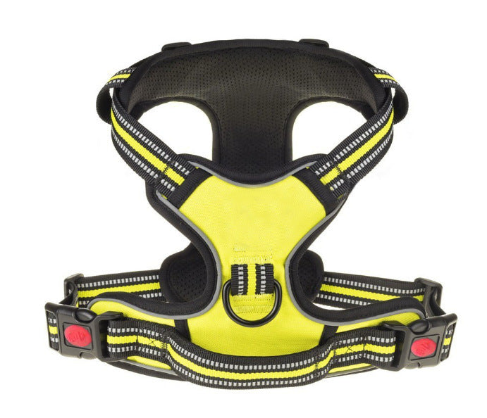 Medium And Large Dog Pet Chest Harness Breathable Reflective Vest-style Vest