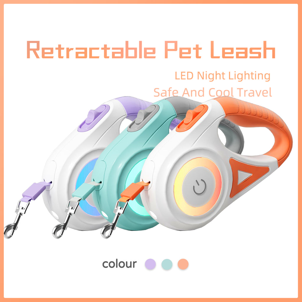 Dog Retractable Leash and Dog Collar Spotlight Automatic
