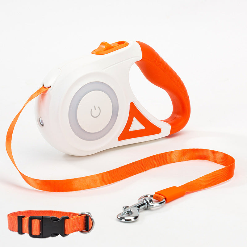 Dog Retractable Leash and Dog Collar Spotlight Automatic